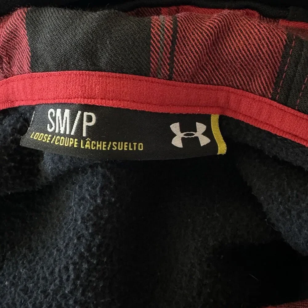 Under Armour Storm Men’s Small Hoodie Sweatshirt Pullover Long Sleeve Black Red